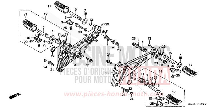 STUFE von CB1300 Super Bold'or ABS GRANITE BLUE METALLIC-U (PB184) von 1986